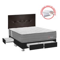 Dormitorio Forli Pocket Con 4 Cajones Queen + Cabecera Alicia