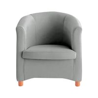 BUTACA AGNES MAVISAC COLOR PLATA - ULTRA CUERO