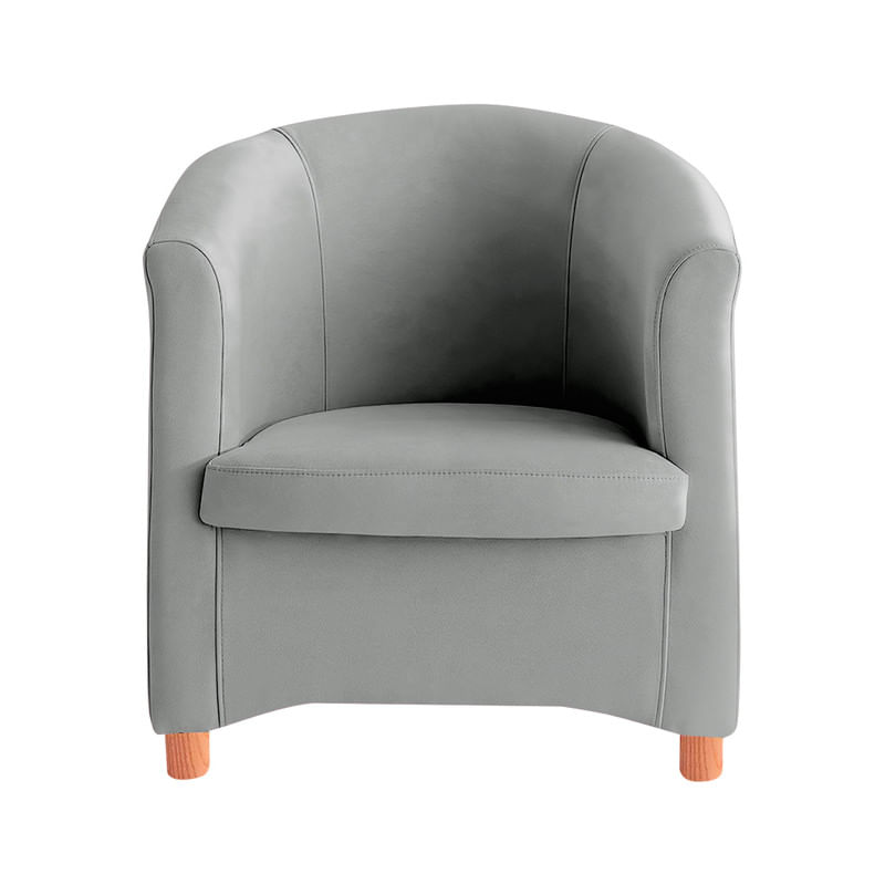 BUTACA AGNES MAVISAC COLOR PLATA - ULTRA CUERO