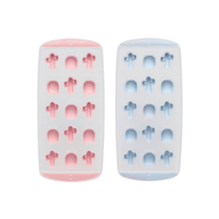 Pack de 2 Moldes Bandeja para Hielo de Silicona forma de Cactus y Piña