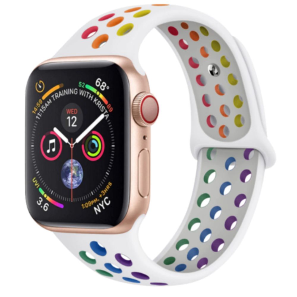 Correa de Silicona para Apple Watch Blanco Multicolor 42/44/45/49 mm