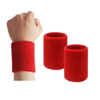 MUÑEQUERA DEPORTIVA DE FELPA ROJO