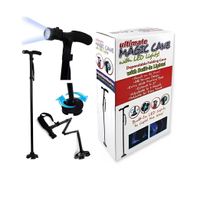 Bastón Ortopédico Plegable Con Luz Led – Magic Cane, Base Antideslizante Y Altura Ajustable