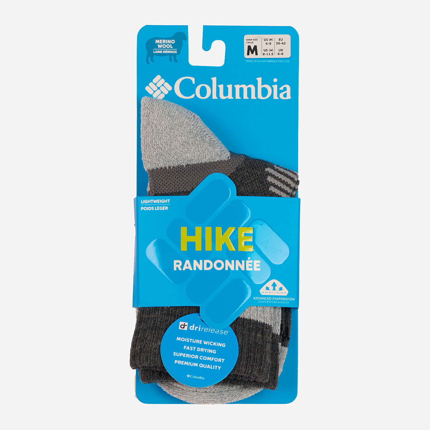 Medias Unisex 1 Pack Ultra Lightweight Plomo Columbia