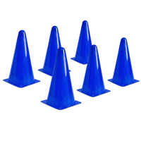 CONOS PARA ENTRENAMIENTOS DEPORTIVOS 25CM – PACK 6 UNIDADES AZUL