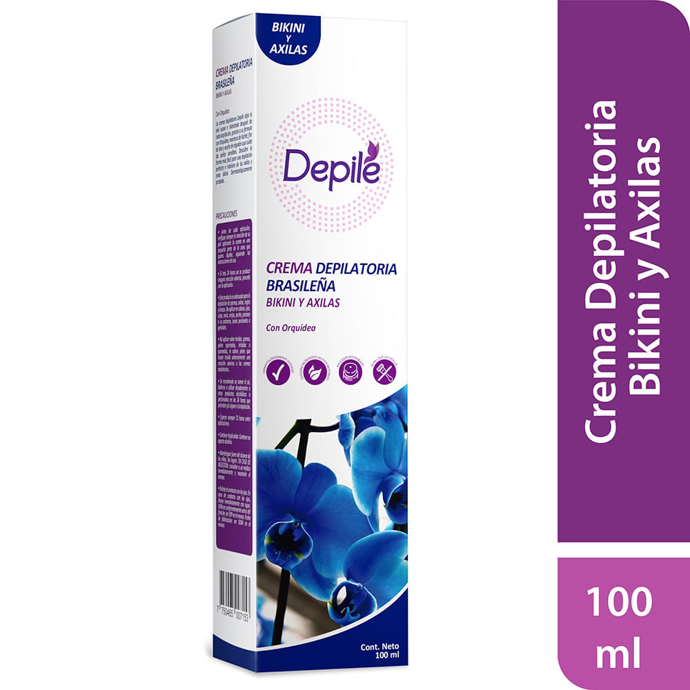 Crema Depilatoria Brasileña Depile Bikini y Axilas - Tubo 100 ML