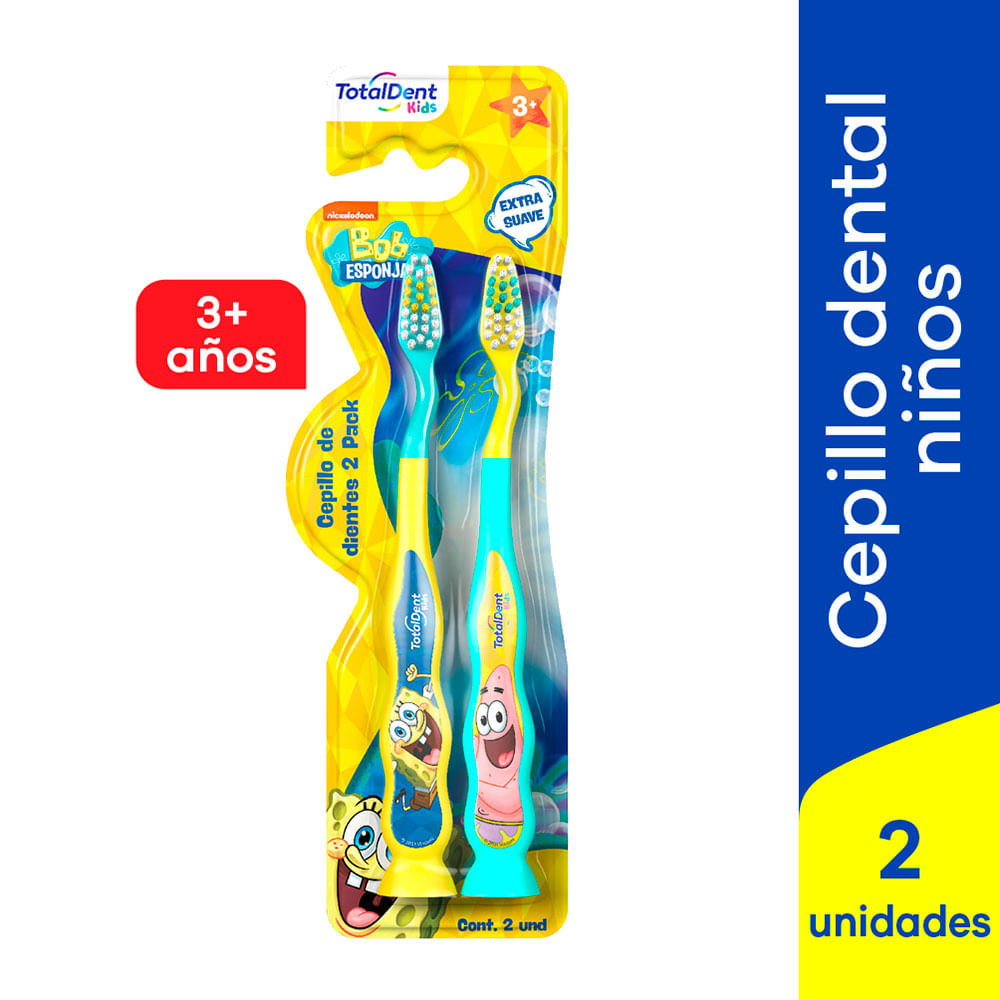 Cepillo Dental Totaldent Kids Bob Esponja - Set 2 UN