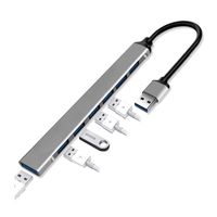 HUB USB 7 Puertos USB 3.0 de ALUMINIO para PC, Laptop y Android