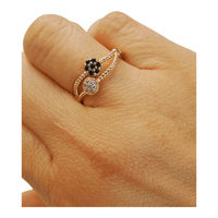 Anillo ZEFORA dorado rose flor accesorios mujer moda Talla 6