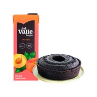 Pack Keke Redondo de Chocolate 1un + Bebida FRUGOS Sabor a Durazno Caja 1.45L