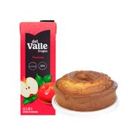 Pack Keke Redondo de Vainilla 1un + Bebida FRUGOS Sabor a Manzana Caja 1.45L