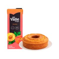 Pack Keke Redondo Naranja 1un + Bebida FRUGOS Sabor a Durazno Caja 1.45L