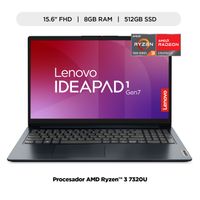 Laptop Lenovo IP1 15AMN7 Ryzen 3-7320U 8GB RAM 512GB SSD 15.6"" W11