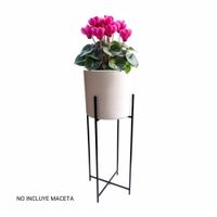 Portamacetas de pie recto 60cm Negro