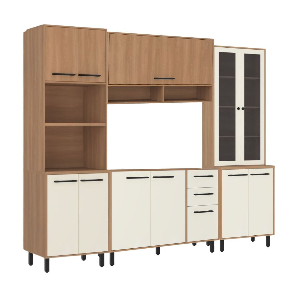 COMBO Modular de Cocina Casa Mia Havana MDP: 2 Modulos Laterales + 1 Modulo Bajo + 1 Modulo Alto