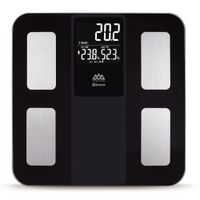 Balanza smart Senssun 4 electrodos, 15 funcionalidades con reporte de salud, negro