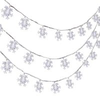 Cadena de Luces LED Copo de Nieve Blanco para Decoración