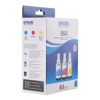 Pack de 3 Botellas de Tinta Cmy Epson T664 hasta 6,500 páginas a color