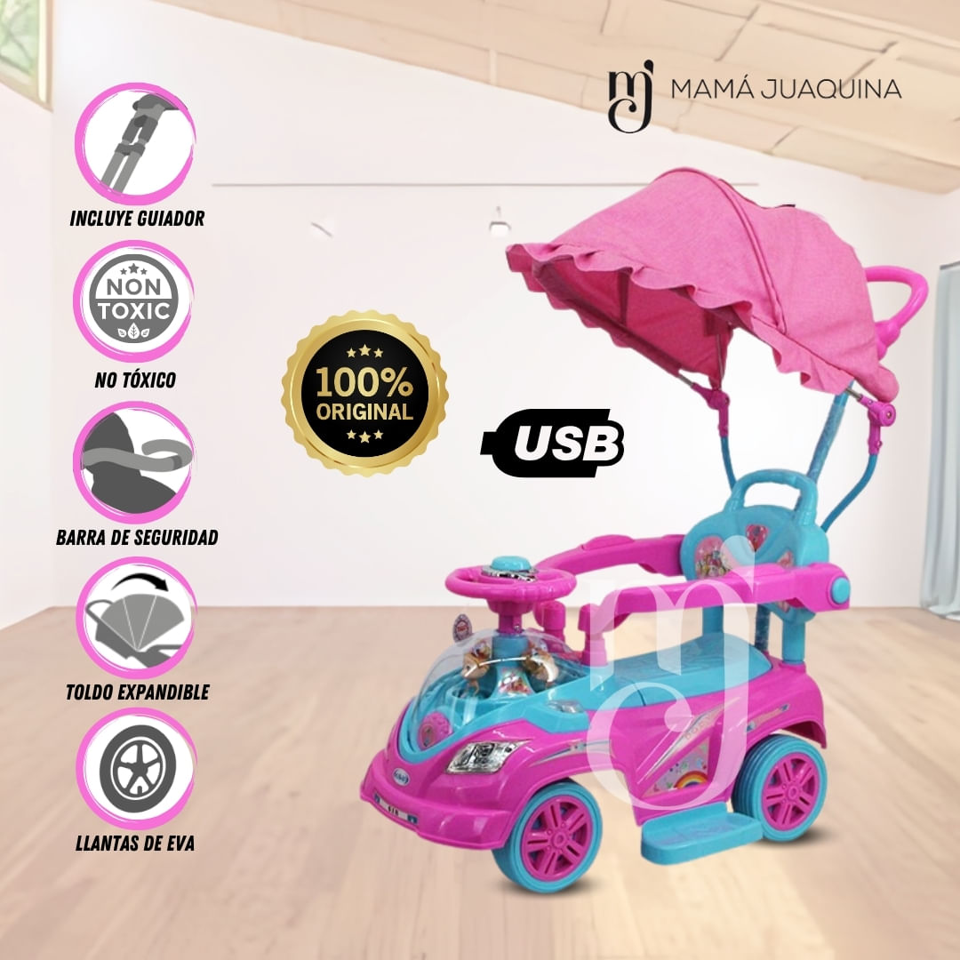 Correpasillo Guiador a Batería «TOKUMBO PRO II» Fucsia