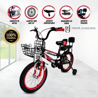 Bicicleta Para Niños Aro 16 «AMHAPPY» Rojo