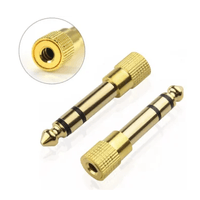 adaptador de audio estereo plug 6.5mm 14 macho a Jack 3.5mm 18 hembra