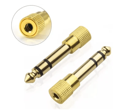 adaptador de audio estereo plug 6.5mm 14 macho a Jack 3.5mm 18 hembra
