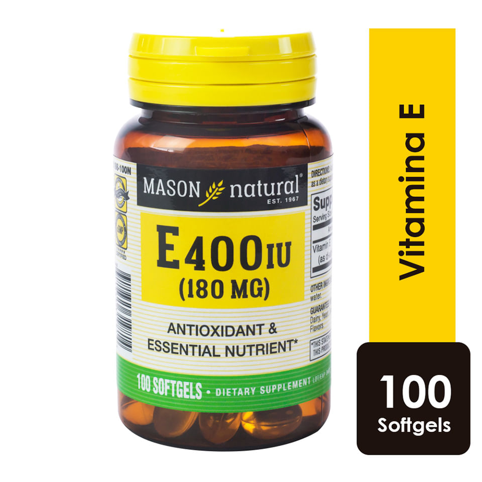 Vitamina E 400 UI Mason Natural Cápsula blanda