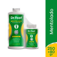 Talco Mentolado Dr Foot 250G + 80G - Pack 2 UN
