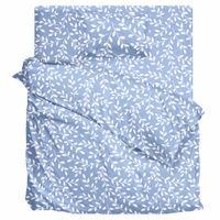 Sábana DECO HOME Mic 1.5 Plazas Flor Bl/Cel