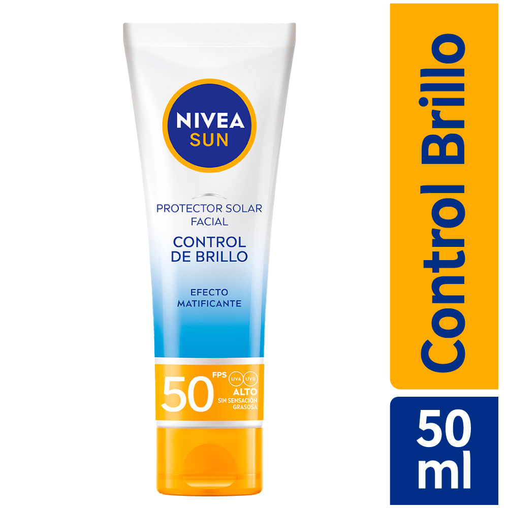 Protector Solar Facial Nivea Sun Control Brillo y Efecto Matificante 50 FPS
