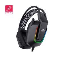 Auricular Gamer CYBERTEL Luz RGB Conexión USB Sonido Envolvente 7.1