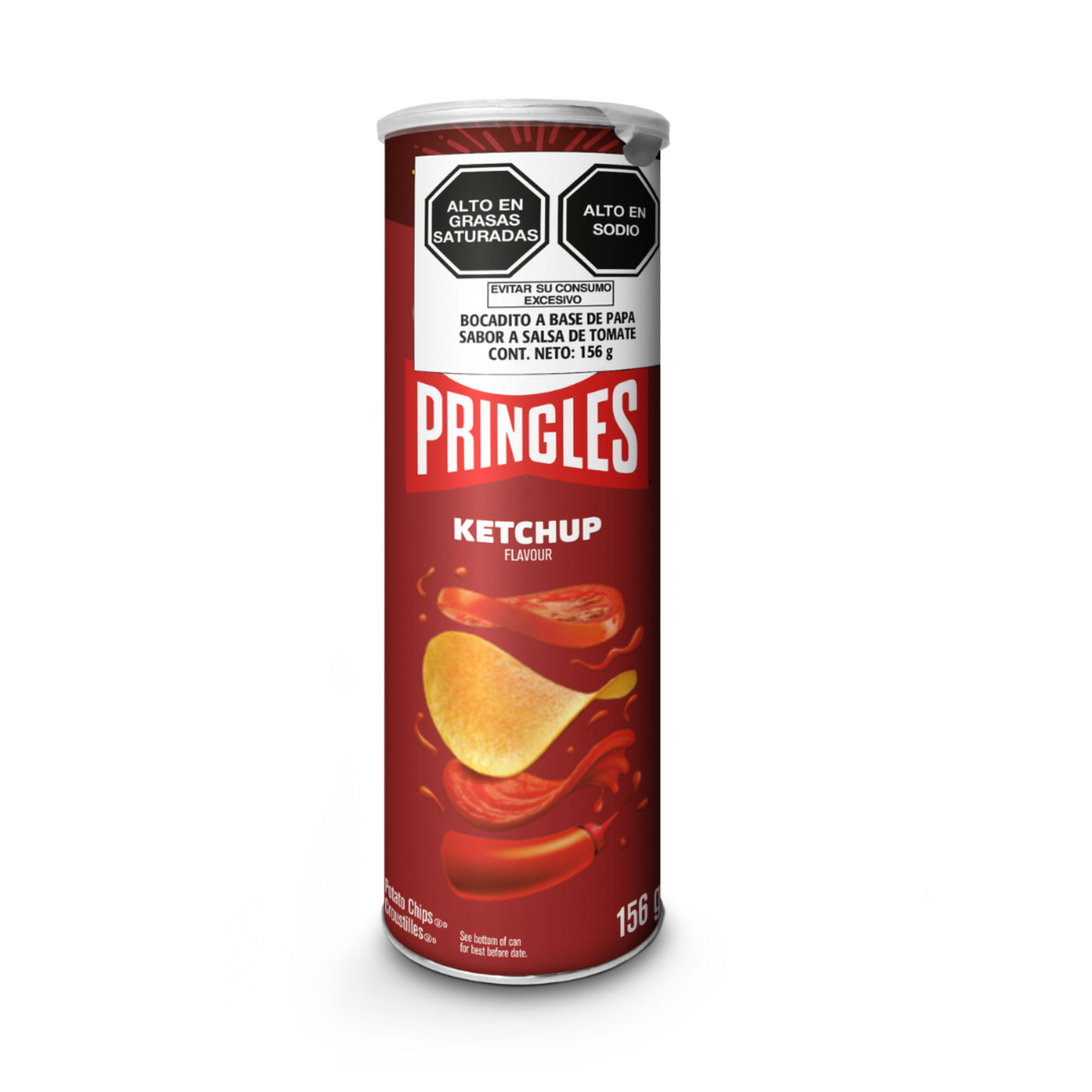 Papas PRINGLES Ketchup Lata 156g