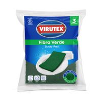Esponja Fibra Verde VIRUTEX bolsa x3un