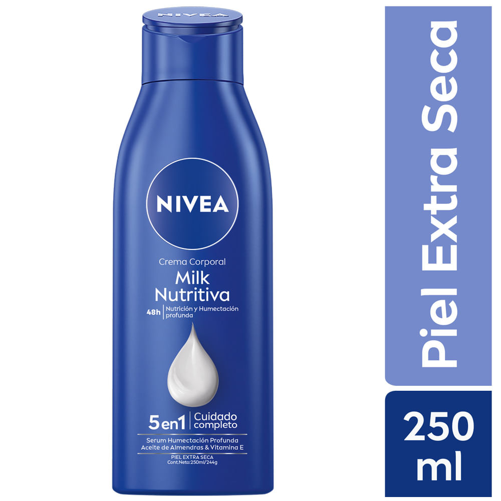 Crema Corporal Milk Nutritiva Nivea - Frasco 250 ML