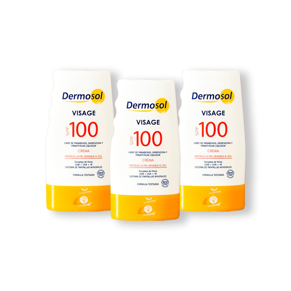 Crema Fotoprotectora Visage 100 SPFDermosol 150g 3 UNID