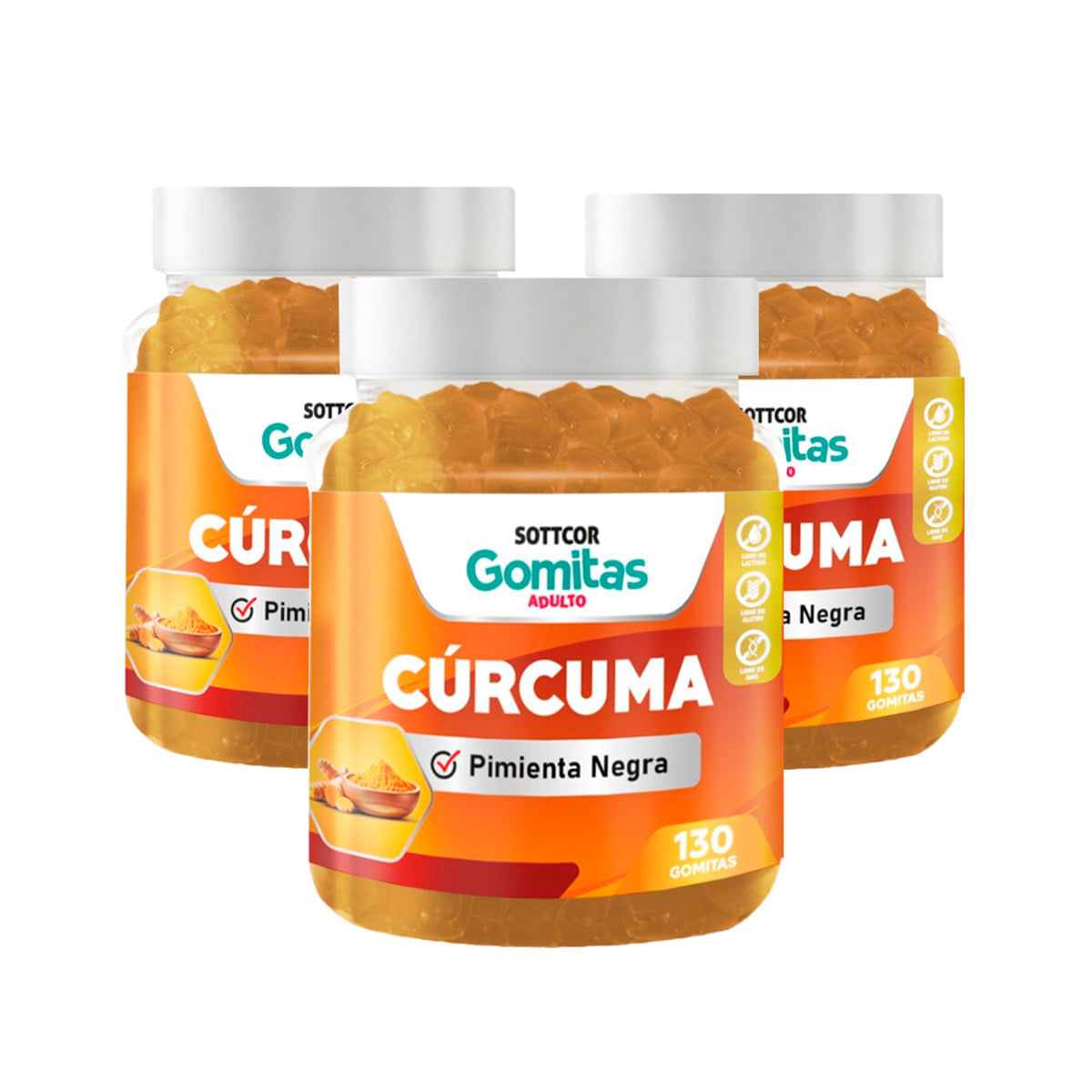 Gomitas De Curcuma Sottcor 3 Pack