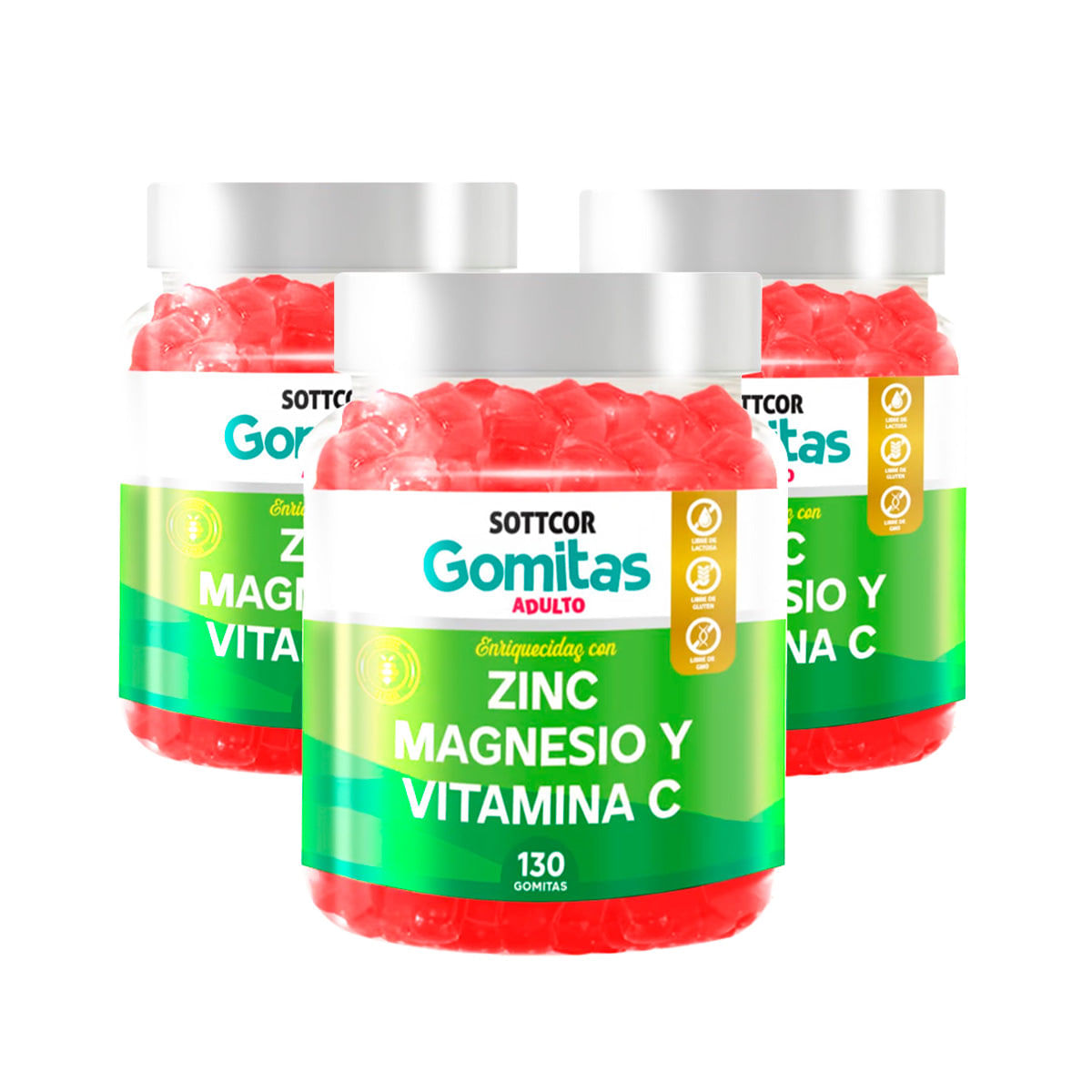 Gomitas De Zinc Sottcor 3 Pack
