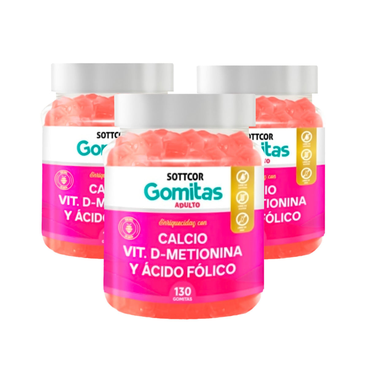 Gomitas De Calcio Sottcor 3 Pack
