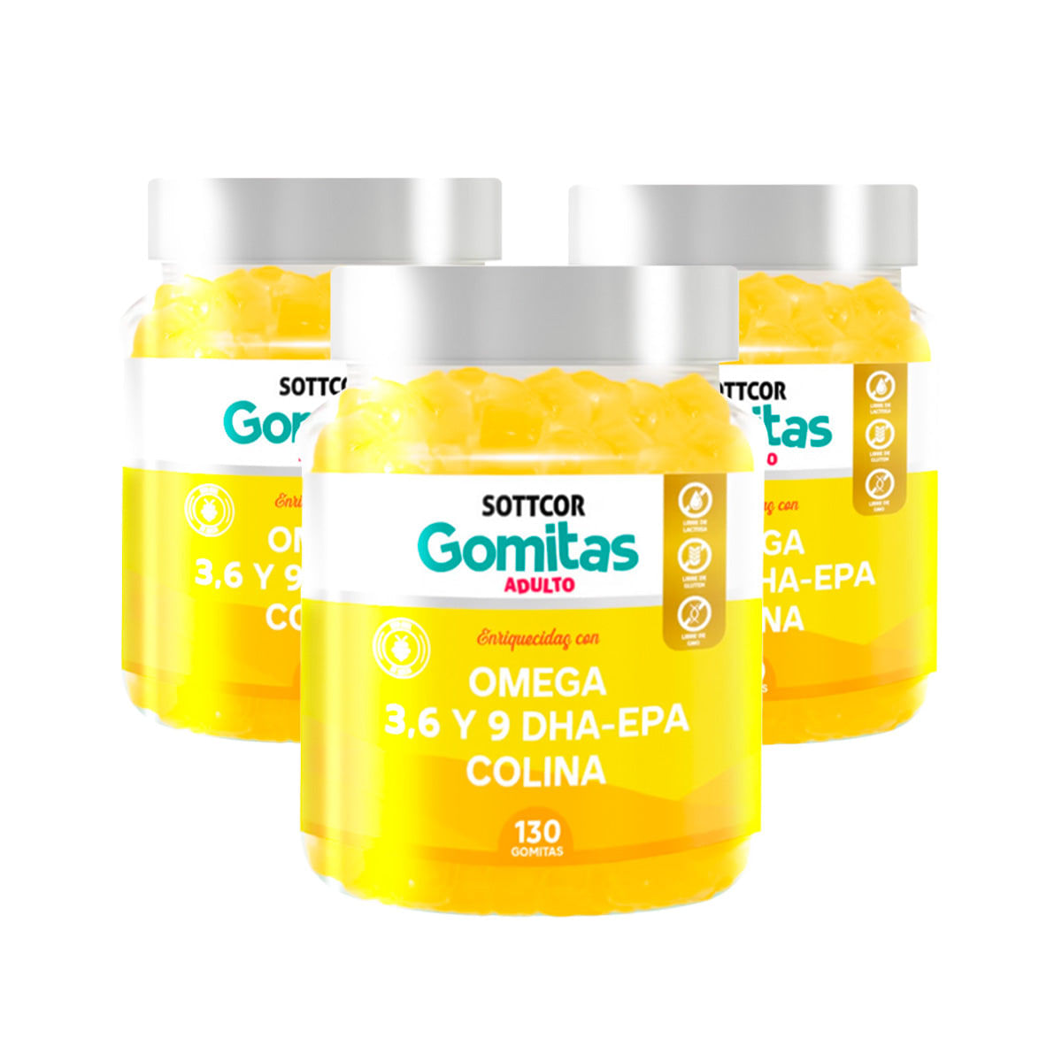 Gomitas De Omega 3 Sottcor 3 Pack