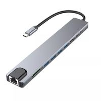 Hub Adaptador de Red 10 en 1 Tipo C HDMI /RJ45 /USB 3,0 /Tarjeta SD -TF/ 87W