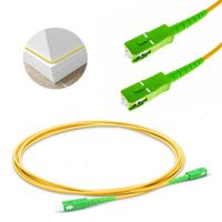 Cable patch cord de fibra optica OM3 3.0mm SC-SC APC 9/125 3 Metros