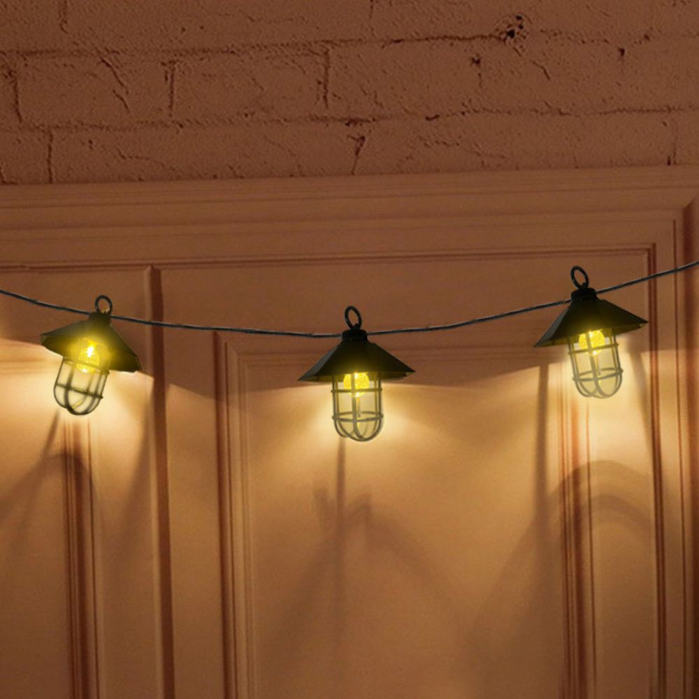 Guirnalda Led Orange Faroles 10 Focos Luz Cálida 5m