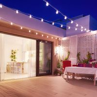 Guirnalda Led Orange Olivia 20 Focos Luz Cálida 10m IP65 Blanco