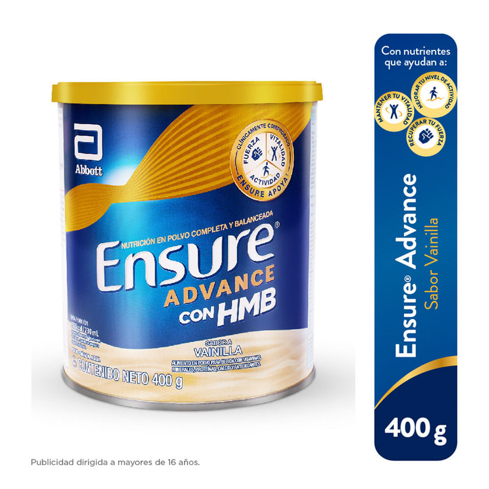 Ensure Advance Sabor Vainilla - Lata 400 G