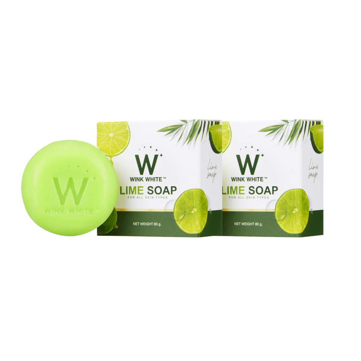 Jabón Blanqueador de Lima Wink White Soap 80Gr 2 Unidades