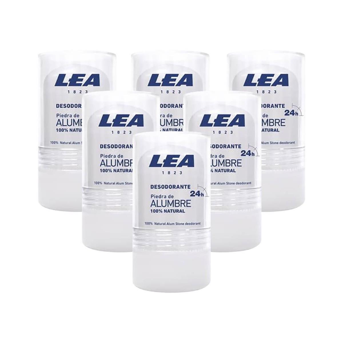 Desodorante Piedra de Alumbre 100% Natural Lea 120Gr 6 Unidades