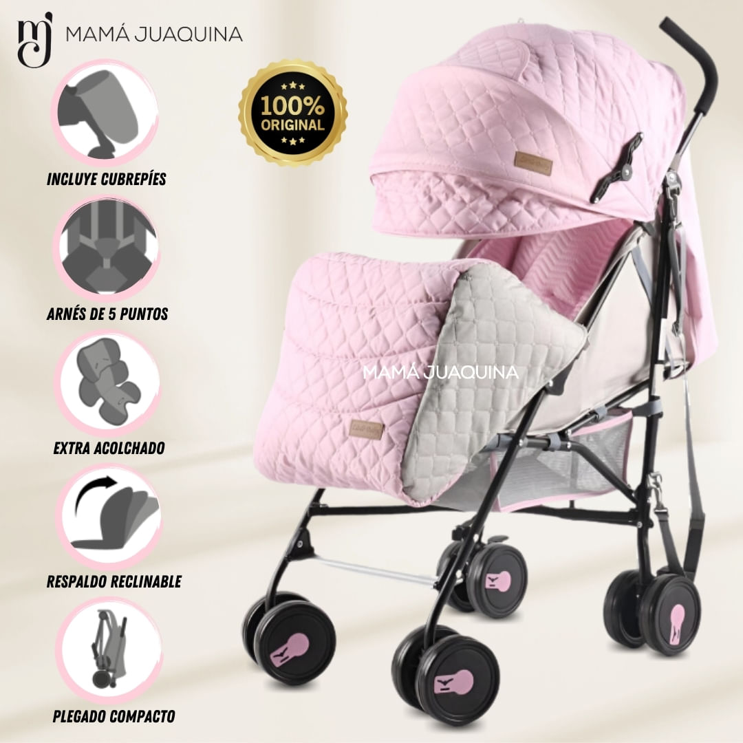 Coche Bastón Deportivo «BROOKLYN II» Rosa