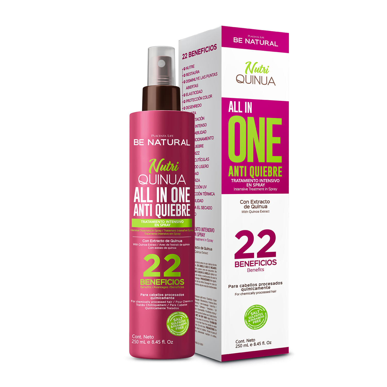 ALL IN ONE TRATAMIENTO INTENSIVO NUTRI QUINUA X 250ML BE NATURAL