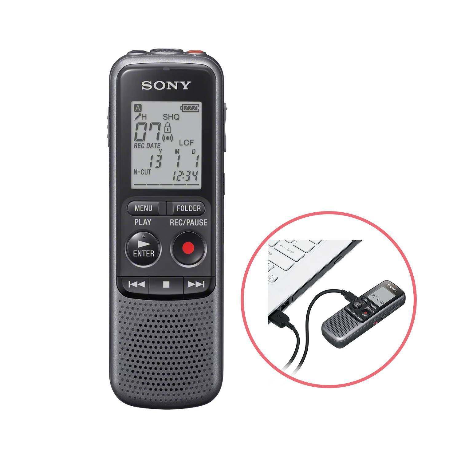 Grabadora de voz SONY digital portátil ICD-PX240
