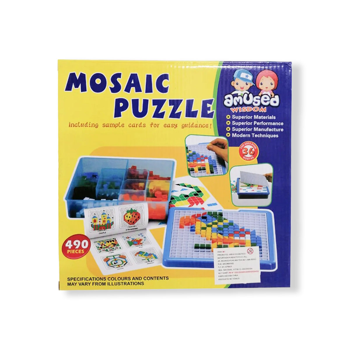 MOSAICO AMARILLO 490 PCS